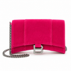 Balenciaga Hourglass Velvet Wallet On Chain