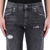 dolce & gabbana - lucky chance logo distressed denim