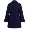 loro piana tessuto - cappotto peacoat doppiopetto blu
