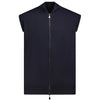 alpha studio - gilet con zip blu notte