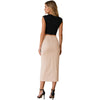 patrizia pepe - gonna lucida beige