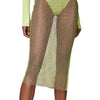 patrizia pepe - gonna a rete sunny lime