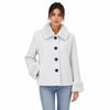 loro piana tessuto - cappotto corto pelliccia ice