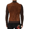 dolce & gabbana - Brown Velvet Calfskin Jacket