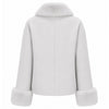 loro piana tessuto - cappotto corto pelliccia ice