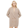 elisabetta franchi - cappotto cappuccino doppiopetto