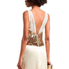 patrizia pepe - top paillettes gold