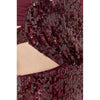 patrizia pepe - tuta paillettes bordeaux
