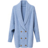 elisabetta franchi - cappotto blu doppio petto