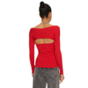 pinko - amaranto maglia a costine
