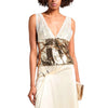 patrizia pepe - top paillettes gold