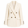 loro piana tessuto - cappotto corto doppiopetto panna
