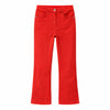 patrizia pepe - pantaloni in denim rosso fuoco