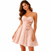 elisabetta franchi - abito rosa con fantasia floreale