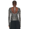 the attico - top black-silver