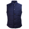 loro piana tessuto - gilet lana blu