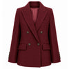 loro piana tessuto - cappotto corto doppiopetto burgundy