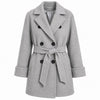 loro piana tessuto - cappotto peacoat doppiopetto grigio