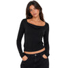 dolce & gabbana - maglia cropped a maniche lunghe
