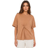 alpha studio - t-shirt con drapeggio