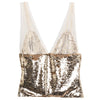 patrizia pepe - top paillettes gold