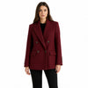 loro piana tessuto - cappotto corto doppiopetto burgundy
