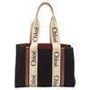 chloé - woody wool leather black