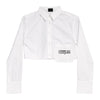 comme des fuckdown - camicia crop bianca