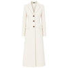 loro piana tessuto - cappotto capolavoro lungo panna