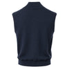 alpha studio - gilet zip merinos blu
