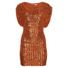 the attico - abito arancione paillettes