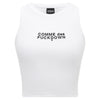 comme des fuckdown - top crop in costina bianco