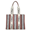 chloé - woody medium canvas tote bag