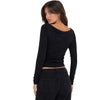 dolce & gabbana - maglia cropped a maniche lunghe