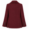 loro piana tessuto - cappotto corto doppiopetto burgundy