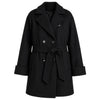 loro piana tessuto - cappotto peacoat doppiopetto nero