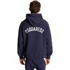 dsquared2 - felpa blu con cappuccio