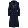 loro piana tessuto - cappotto lungo con rever raso