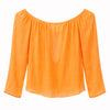 patrizia pepe - blusa orange sorbet