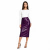 patrizia pepe - gonna purple sequins