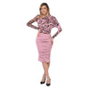 pinko - gonna grifone  rosa