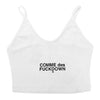 comme des fuckdown - top crop in costina