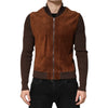 dolce & gabbana - Brown Velvet Calfskin Jacket