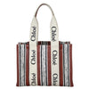 chloé - woody medium canvas tote bag
