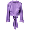 elisabetta franchi - camicia viola incrociata a due code